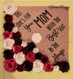 Best Seat in the House Graduation Cap Decoration with glitter and flowers