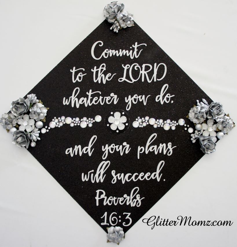 Graduation Cap Topper/proverbs 16:9 