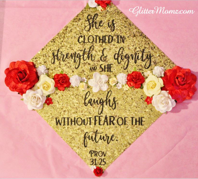 She laughs without fear of the future graduation cap shop