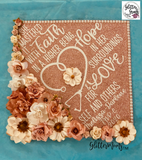 Mastered It with Faith Hope Love Graduation Cap Topper Decoration with glitter and flowers