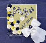 She Believed She Could Graduation Topper Decoration Graduation Topper - Flowers and Glitter