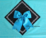 Graduation Cap Topper with Rhinestone and Bow