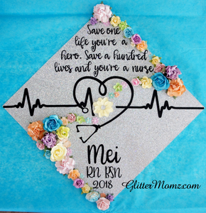 Follow Your Dreams They Know The Way, Nursing Graduation Cap Topper, Grad  gift