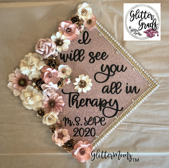 See You In Therapy Graduation Cap Decoration